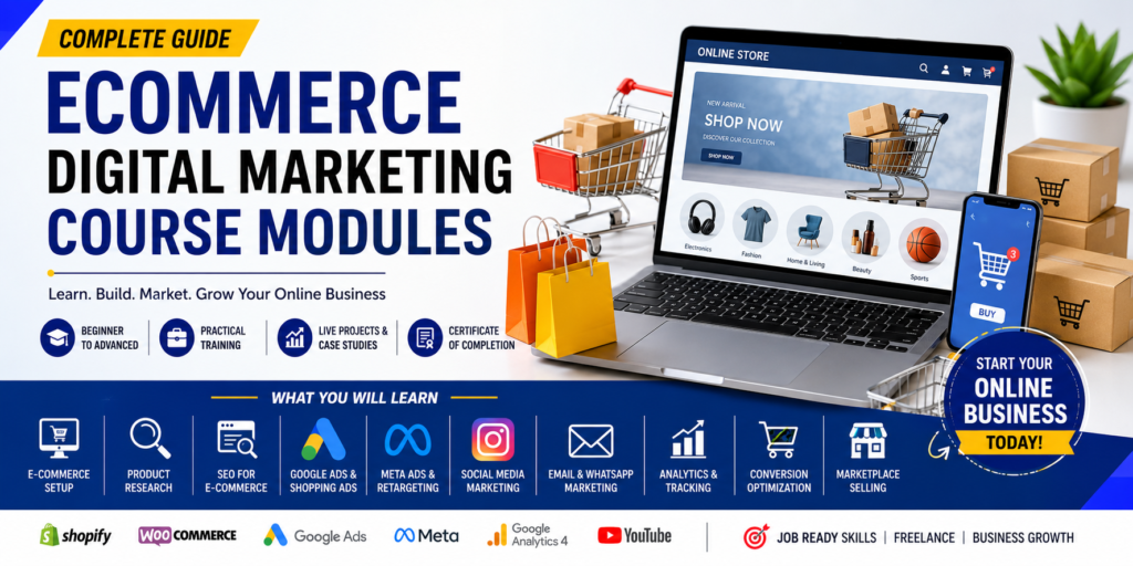 Ecommerce digital marketing course modules training