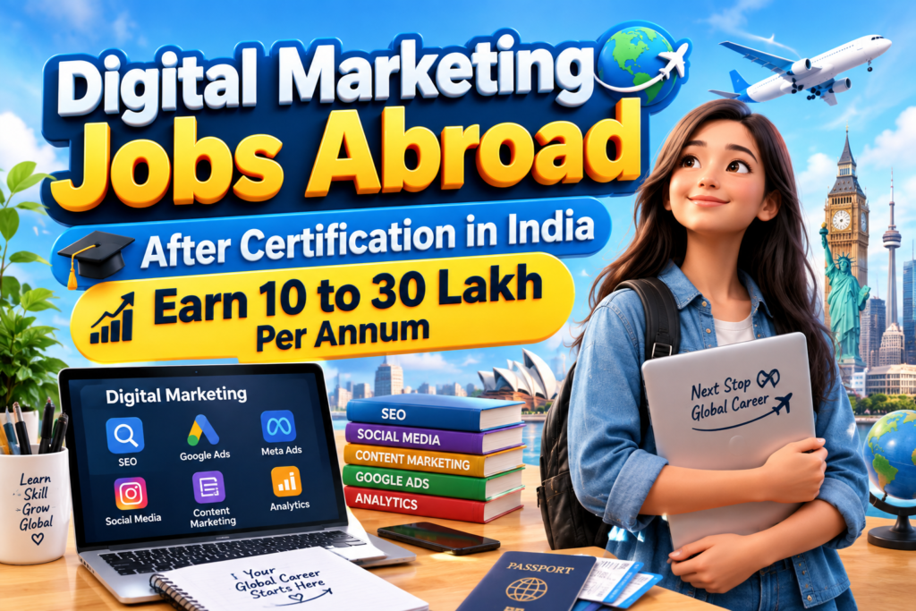 Digital marketing jobs abroad after certification in India career guide
