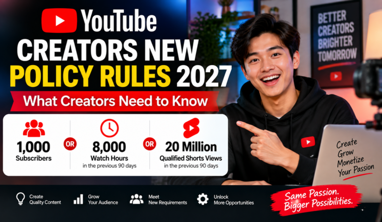 YouTube creators new policy rules 2027